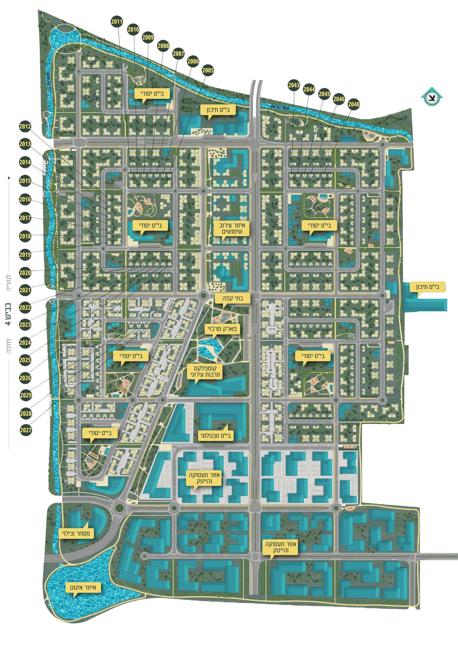 מפת שכונת רמות ים עכו